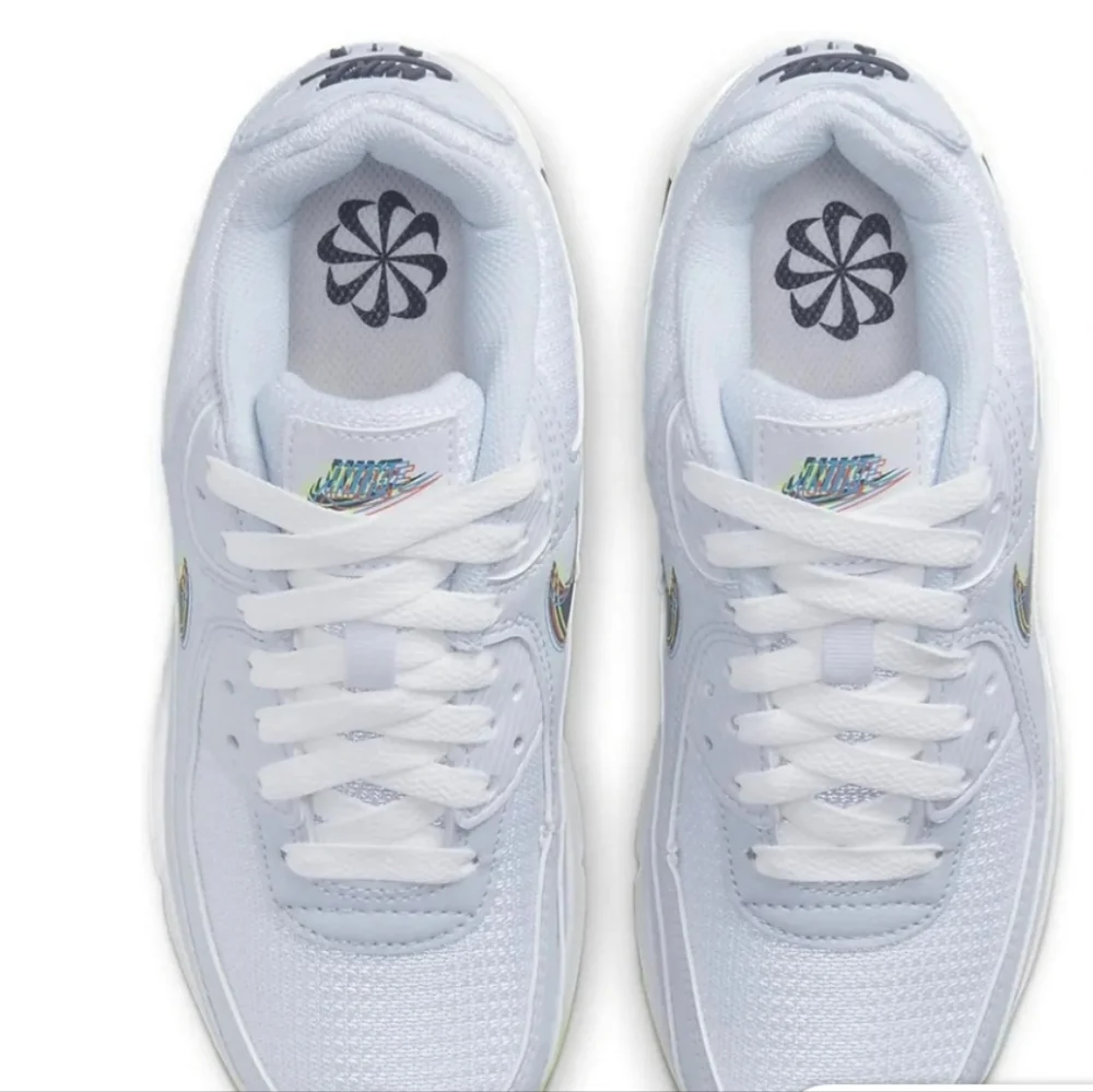Nike Air Max 90 White/Blackened Blue-Volt (DV3480100) Women 8.5 New